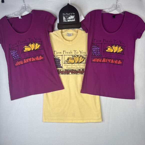 Farm Fresh to You Tops - Farm Fresh To You 3 Tee Bundle + Baseball Hat Women's Small Preowned
